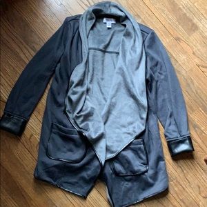 Dark gray maternity cardigan